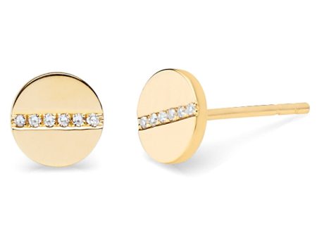 Yellow Gold Diamond Screw Stud Earrings Cheap