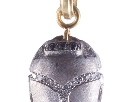 Yellow Gold Meteorite Scarab Pendant Hot on Sale