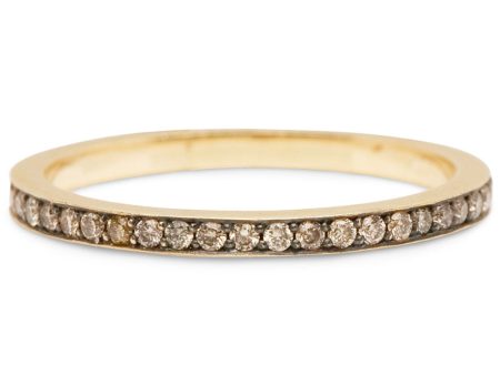 Champagne Diamond Gold Ring Band Online Hot Sale