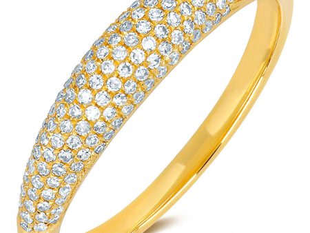 Yellow Gold Diamond Dome Ring Discount