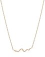 Yellow Gold Diamond Snake Pendant Necklace Fashion