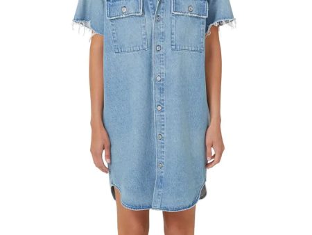 Alexi Denim Shirtdress in Flutter Sale