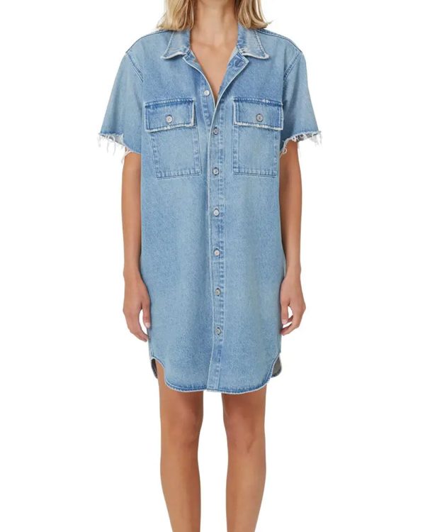 Alexi Denim Shirtdress in Flutter Sale