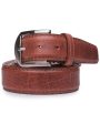 American Bison Belt in Cognac on Sale