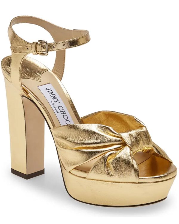 Heloise Platform Sandal in Gold on Sale