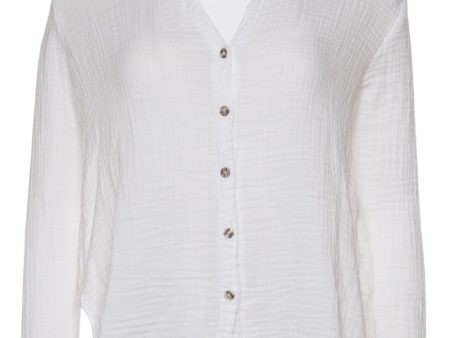 White Button Down Leo Shirt Online