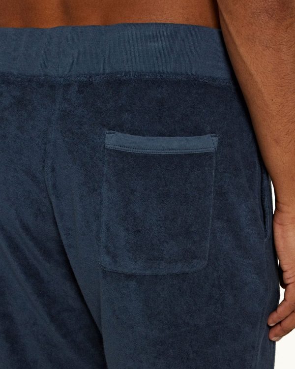 Afador Toweling Sweat Short in Navy Fashion