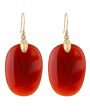 Carnelian Large Chip Earrings Gold Top Online now