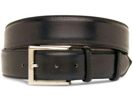 Leopoldo Blue Scuro Leather Belt on Sale