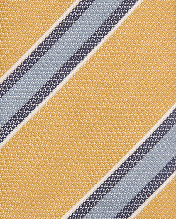 Yellow Sky Blue Navy and White Stripe Tie Online Hot Sale