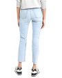 90s High Rise Ankle Crop Jean in Worn Light Blue Supply