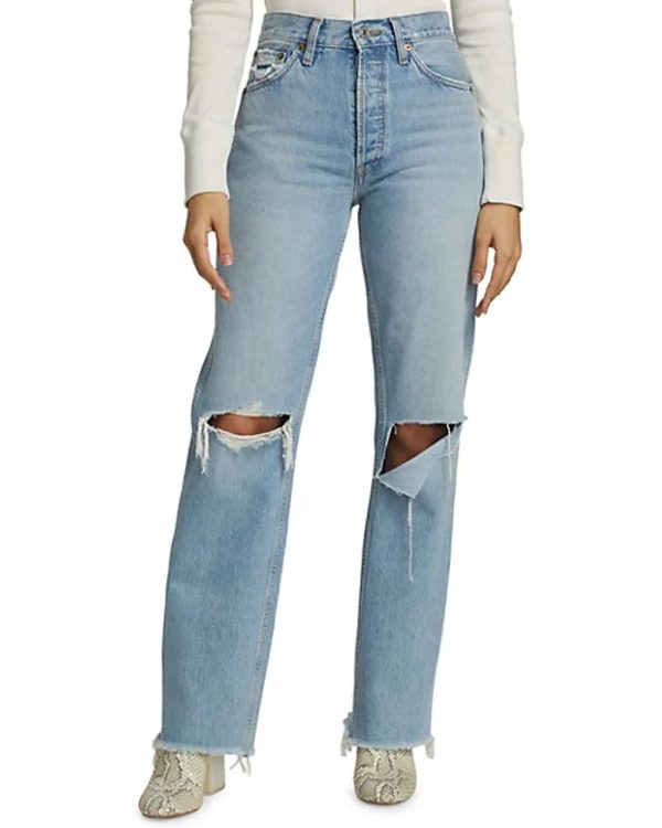 90s High Rise Loose Jean in Breezy Indigo Hot on Sale