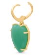 Yellow Gold Chrysoprase Heart Charm Cheap