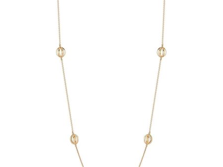 Yellow Gold Diamond Cage Station Necklace Online now