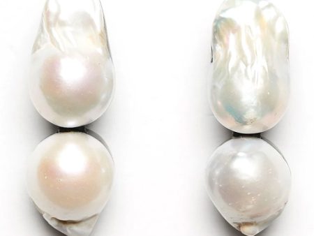 Baroque Pearl Double Drop Earrings Online Hot Sale