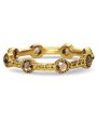 Yellow Gold Champagne Diamond Caviar Band Ring For Sale