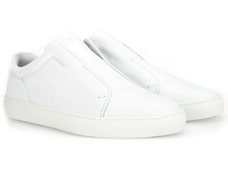 Aaron Soft Calf Sneaker in White Supply