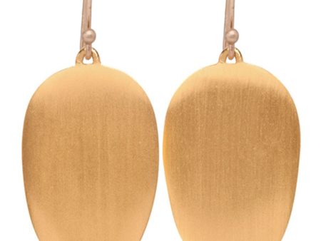 24K Gold Vermeil Large Chip Earrings For Cheap