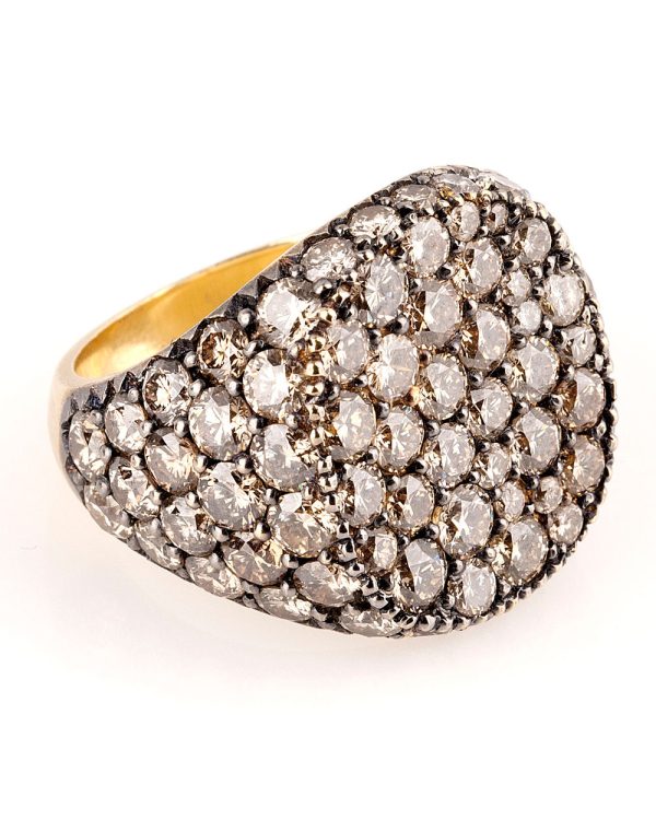 Yellow Gold Champagne Diamond Ring Cheap