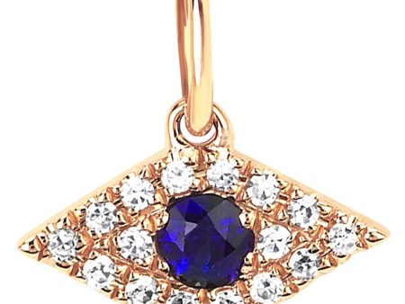 Blue Sapphire and Diamond Evil Eye Charm Pendant Sale