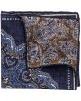 Navy Persian Pocket Square For Cheap