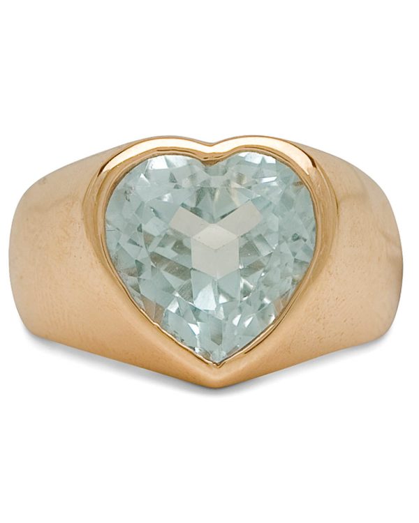 Yellow Gold Blue Topaz Sweetheart Ring Online