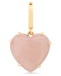 Yellow Gold Guava Quartz Heart Charm Online Hot Sale