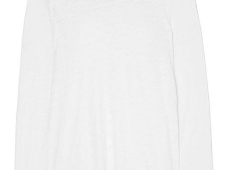 White Destroyed Jersey Long Sleeve Tee For Discount